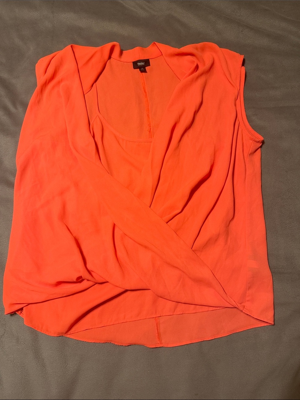 Soft Draped Sleeveless Tank in Coral